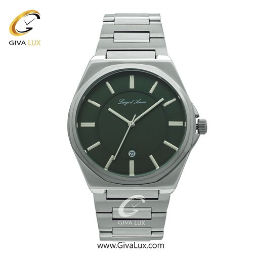 ساعت مچی اورجینال مردانه LdA | لوئیجی د آنا | Luigi d'Ana نقره ای | نقره ای| سبز یشمی تیره| کد رفرنس 2440